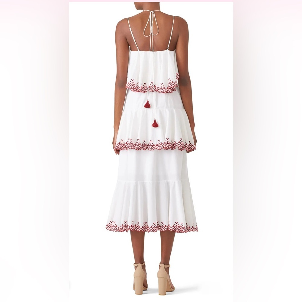 Rebecca Minkoff Tiered Clarissa Dress Midi Cotton Wedding , size 6 - Picture 5 of 11